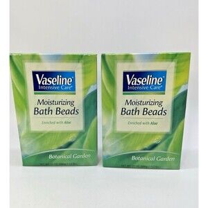2 Boxes Vaseline Moisturizing Bath Beads Botanical Garden with Aloe 24oz